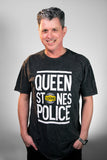 QUEEN STONES POLICE STONE WASHED T-SHIRT